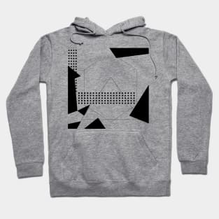 Geometric black white abstract Hoodie